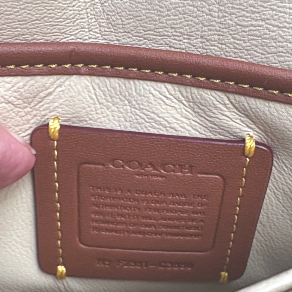 Coach Cream Leather Pillow Tabby Top Handle Bag - Picture 3 of 15
